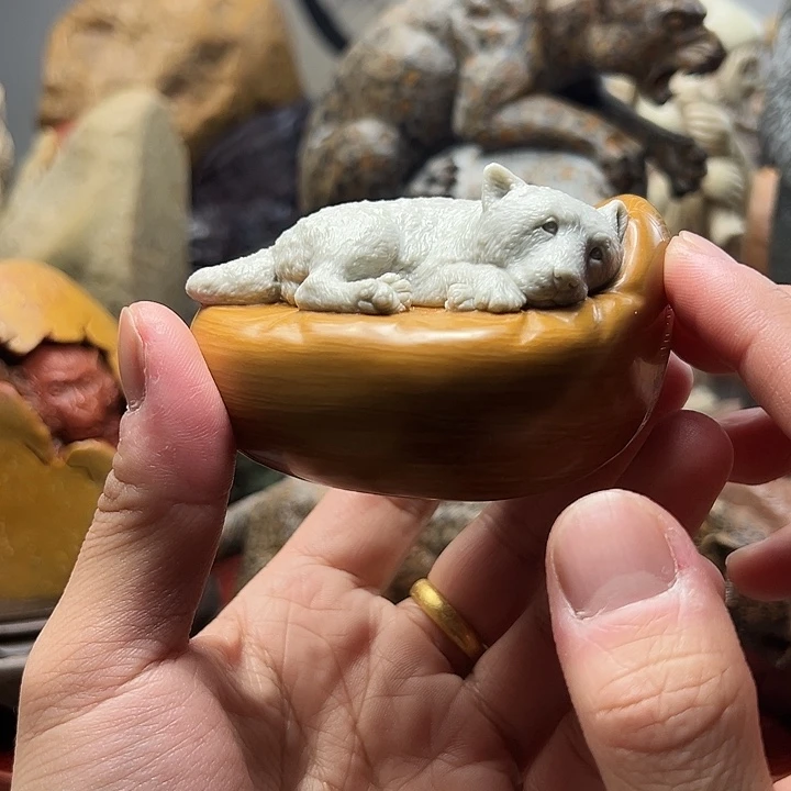 东北石松花石摆件