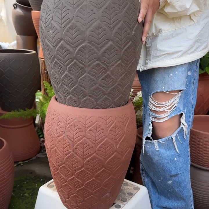 紫砂花瓶口25高35宜兴紫砂粗糙