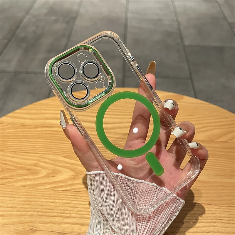高透磁吸夏季适用iPhone16promax手机壳防摔软边苹果15/14/13新款
