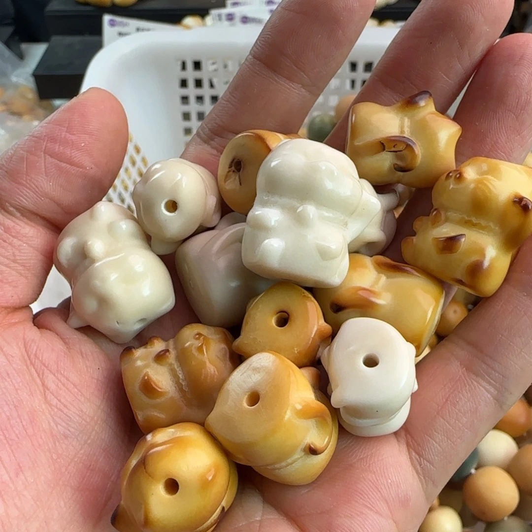 手串菩提根/象牙果微瑕疵招财猫6颗