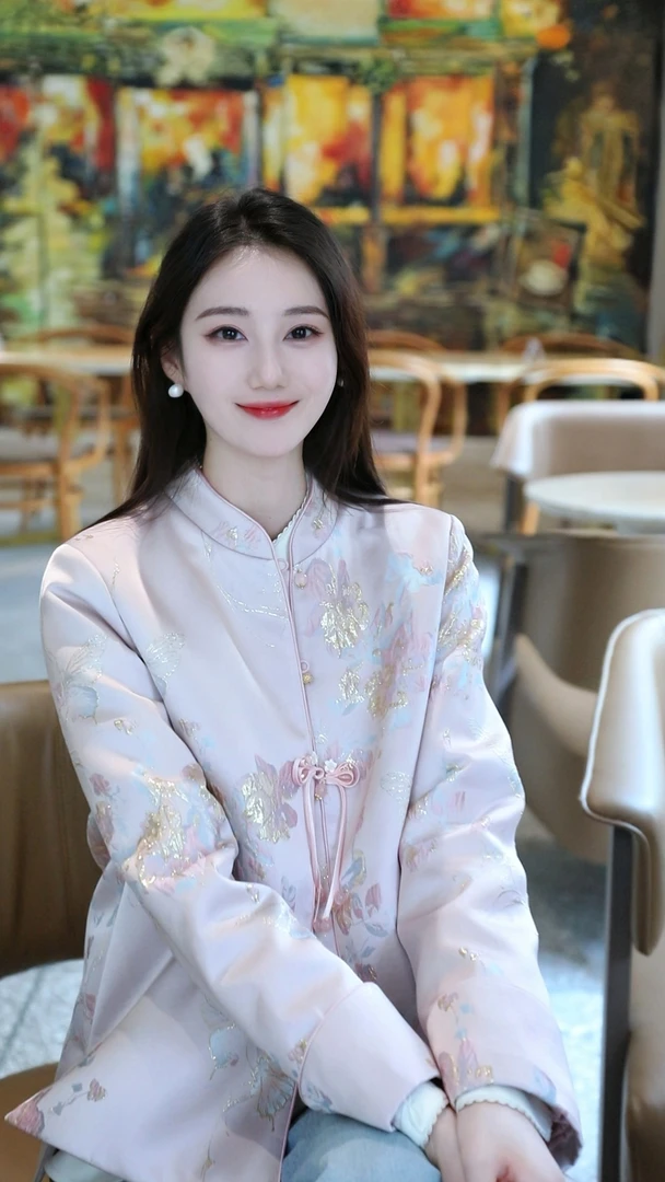 《ELFBOX》时尚冬季中式气质复古加厚加棉保暖外套7215