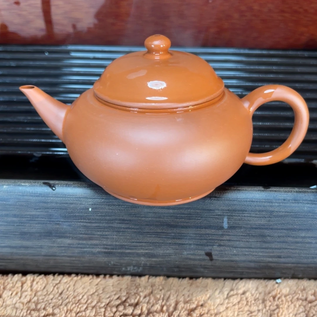 紫砂茶壶高端120cc生砂朱泥鸽嘴水平