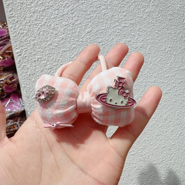 A249-D粉色kt发圈（单只）【满15包邮发货】可爱仙女儿童发饰