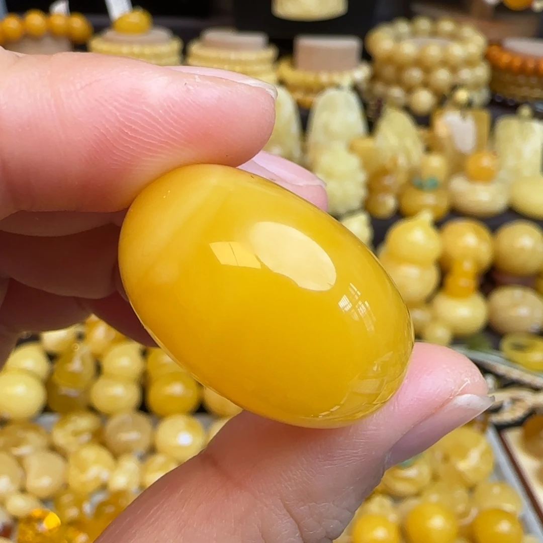 琥珀未镶嵌戒圈天然焦皮料馒头戒圈