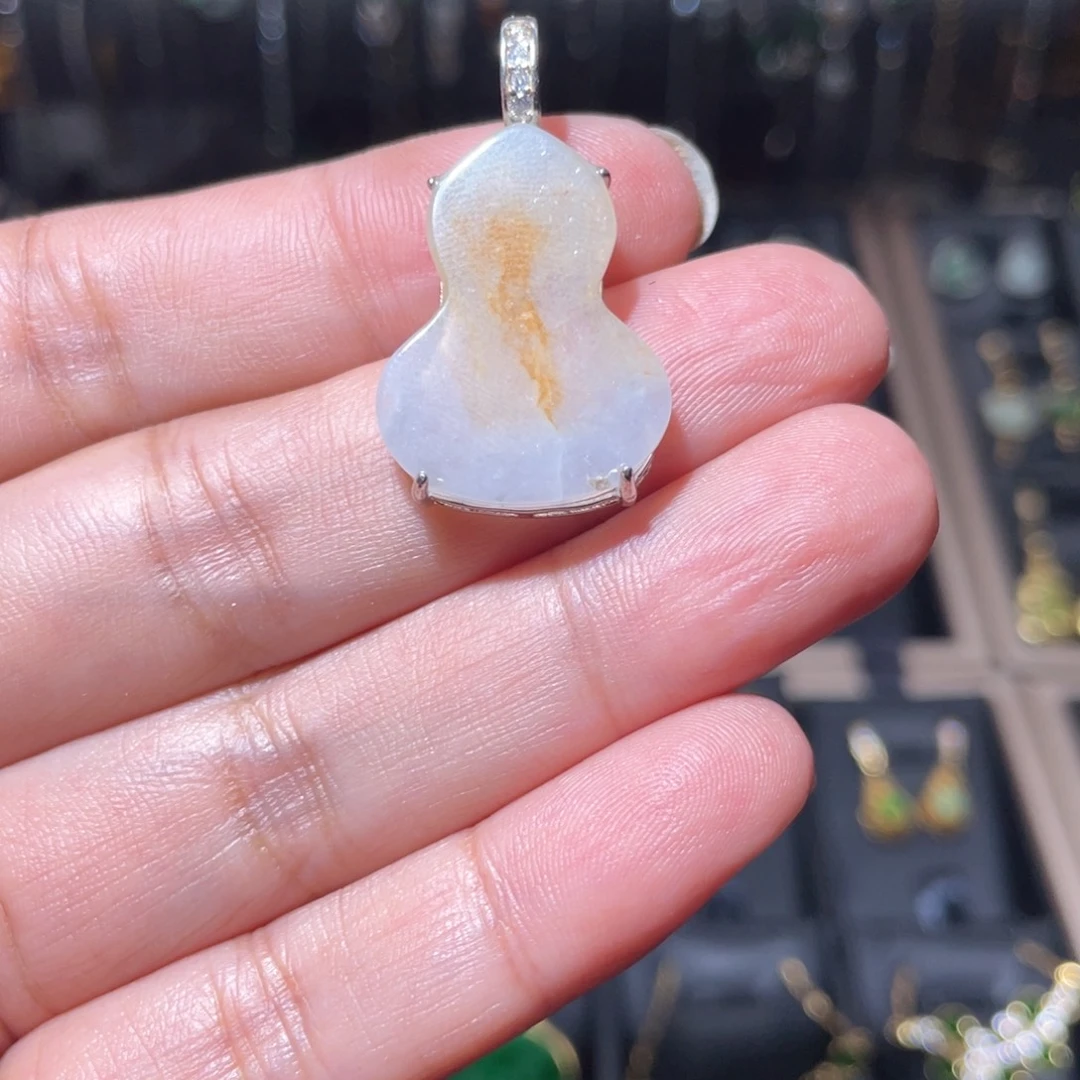 翡翠银S925镶嵌颈饰