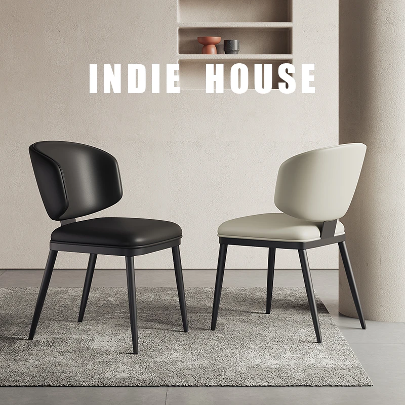 意式极简餐椅北欧椅子现代简约家用靠背椅轻奢高级感餐桌椅设计师