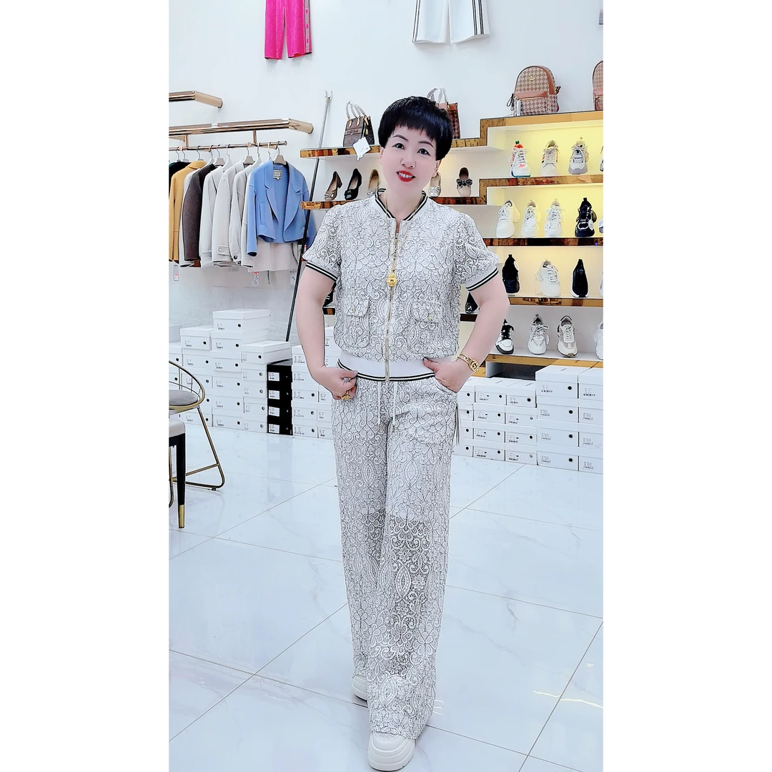 5252-5253 A货潮流蕾丝套装