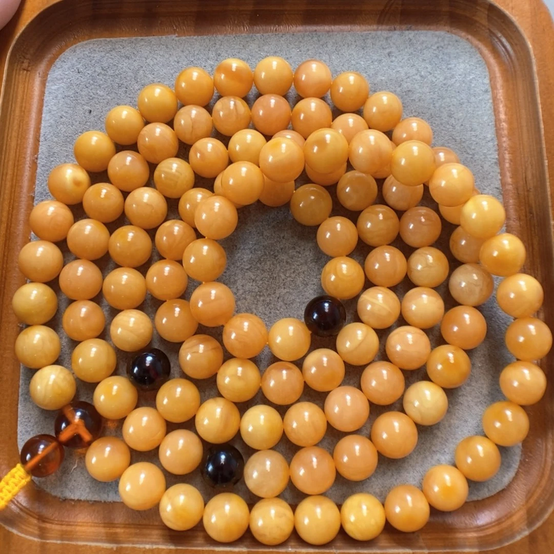 未镶嵌项链蜜蜡蜜蜡108