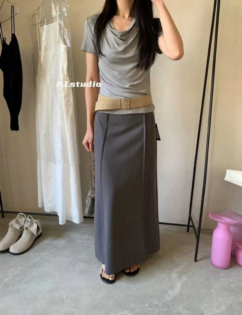 AJ 福（1aj91513#）荡领的 软乎乎百搭短T恤 6-16