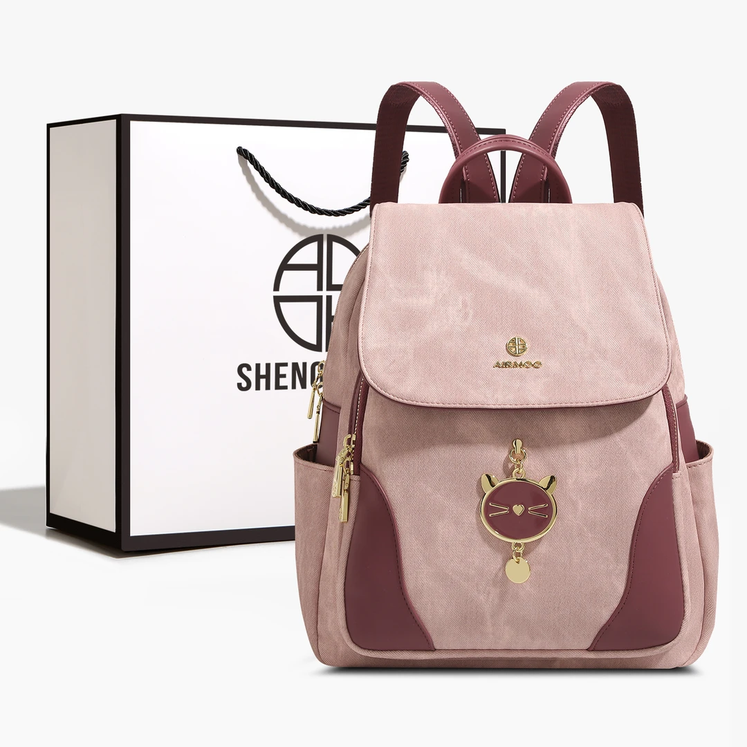 SHENGMILUO/圣米洛高颜值小众双肩包包女洋气时尚大容量通勤背包