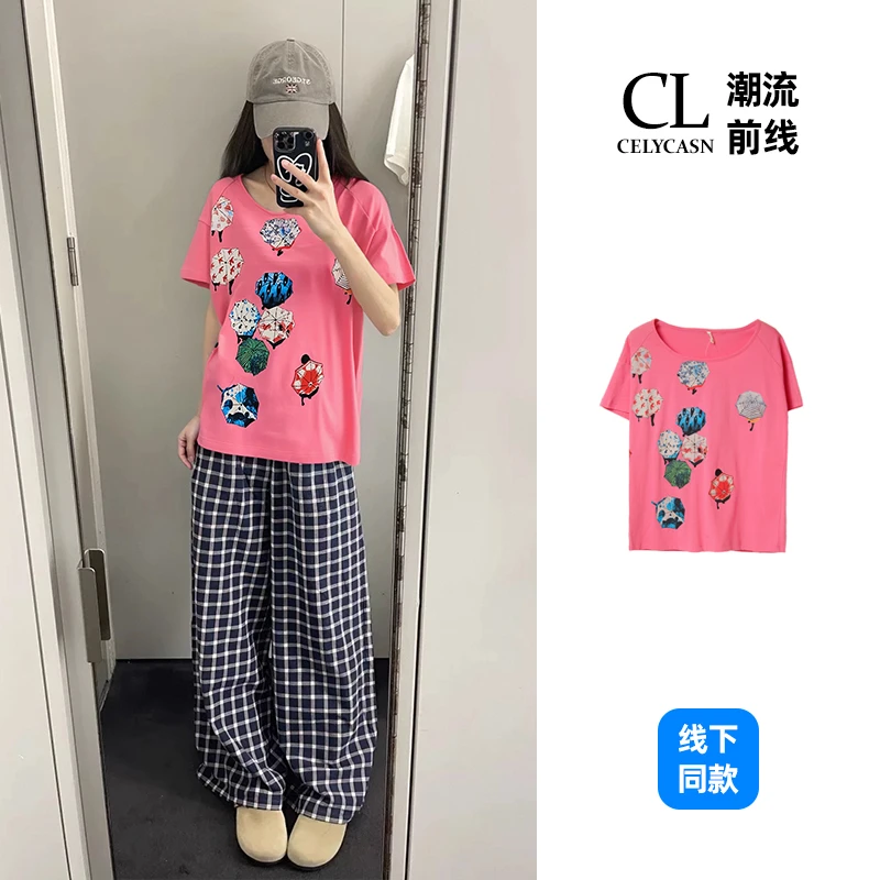 EAIF2L70#夏季薄款时尚休闲女装针织衫短袖时尚潮流短秋