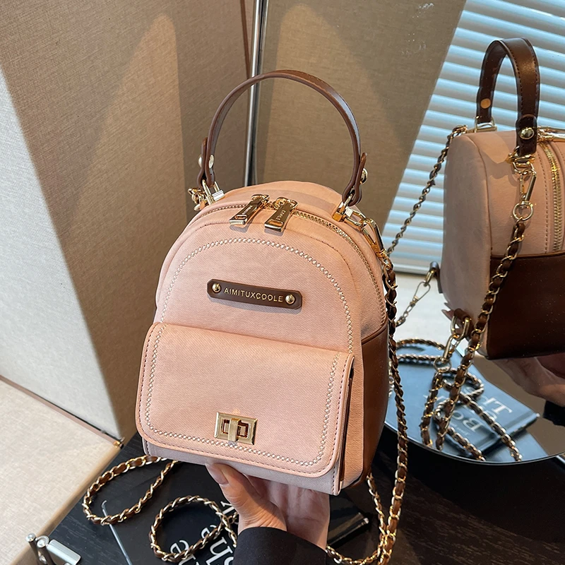 艾米兔女包2025新款潮流简约质感手提包百搭休闲纯色时尚双肩包