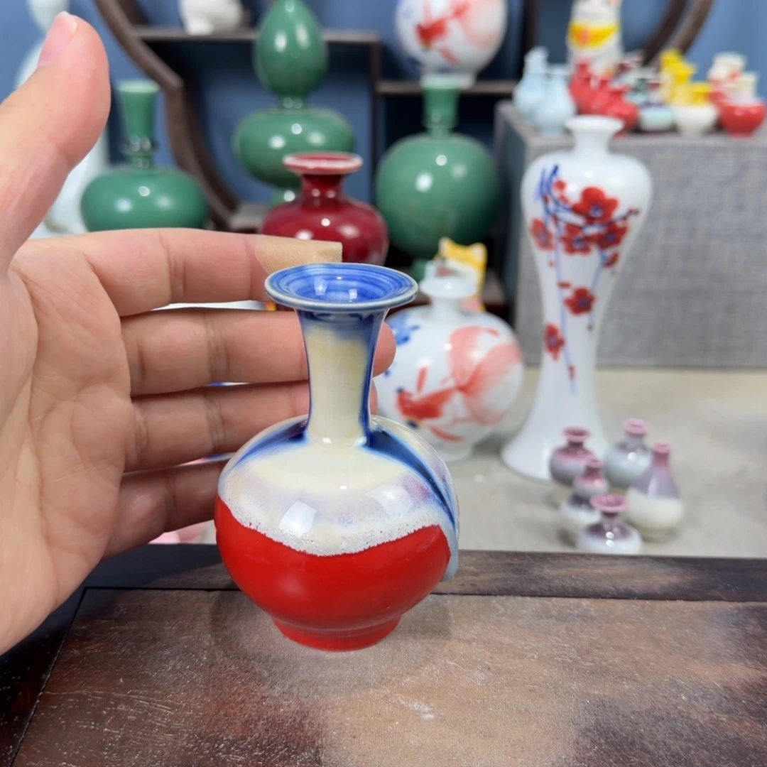 陶瓷手工小花器摆件