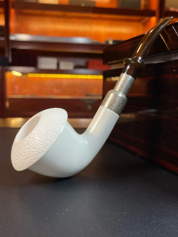 土耳其奥迪内海泡石手工烟斗 内径21.3 斗深45