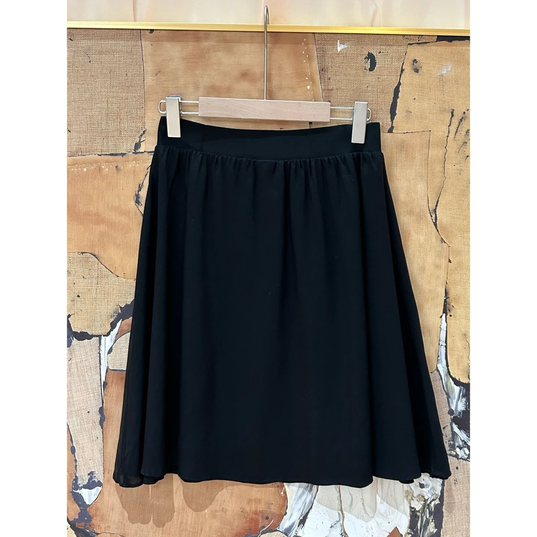 月月不吃鱼2025春款小众设计极简休闲百搭双纱裙半身裙 2503C809