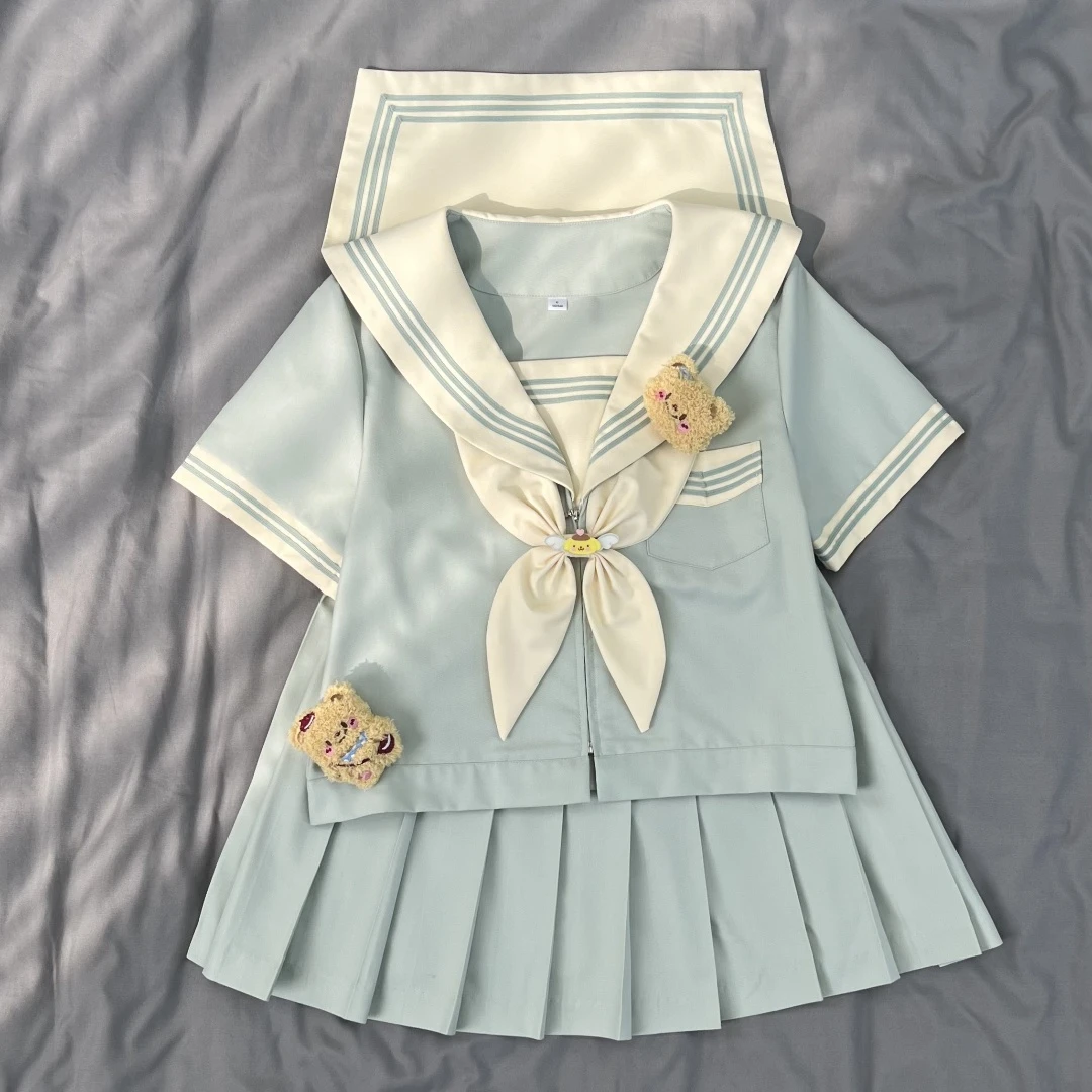 樱木子原创JK制服水手服正版日系jk春夏学生中间服甜美校供套装女