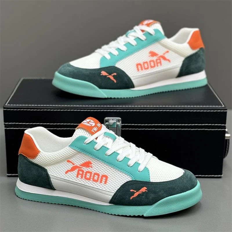 HKHY男士鞋子2025潮流网面透气百搭运动轻便软底板鞋秋季男鞋