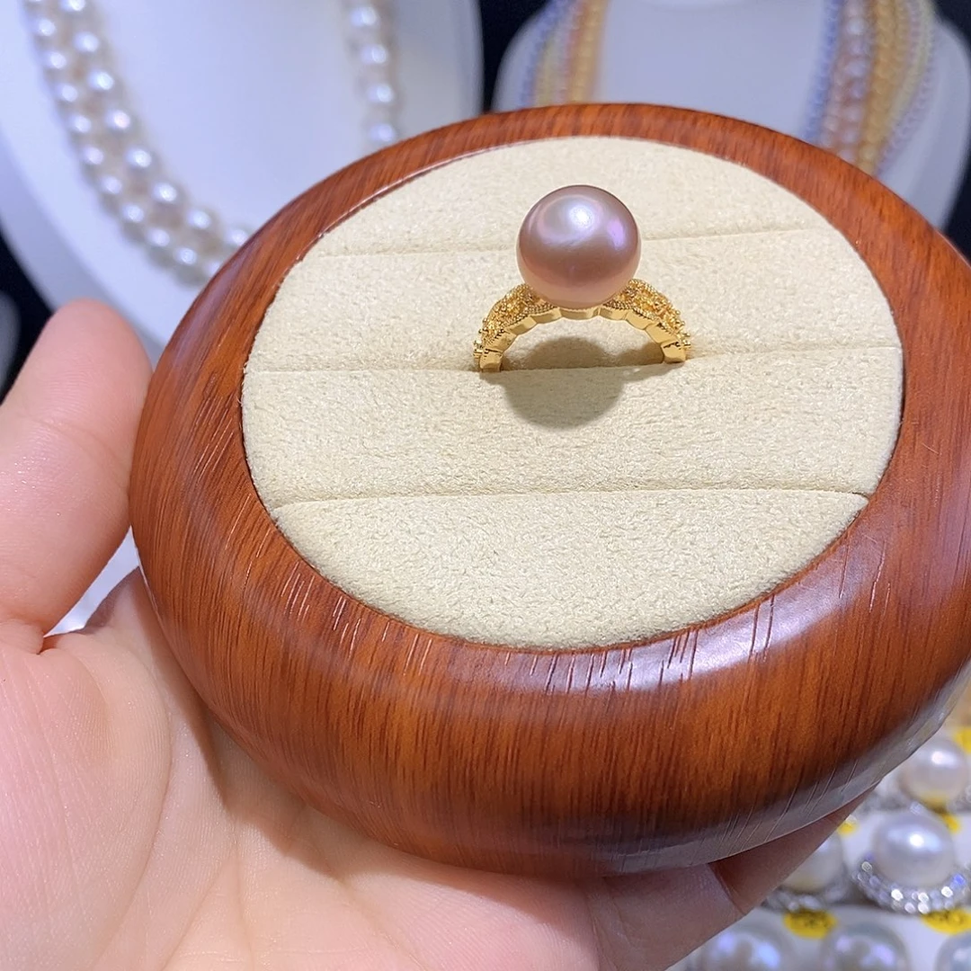 合金戒指淡水珍珠