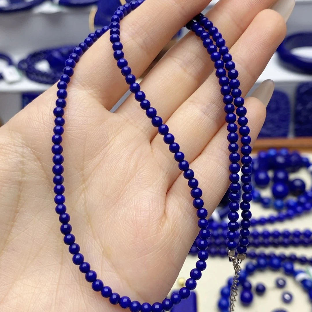 青金石未镶嵌颈饰3mm