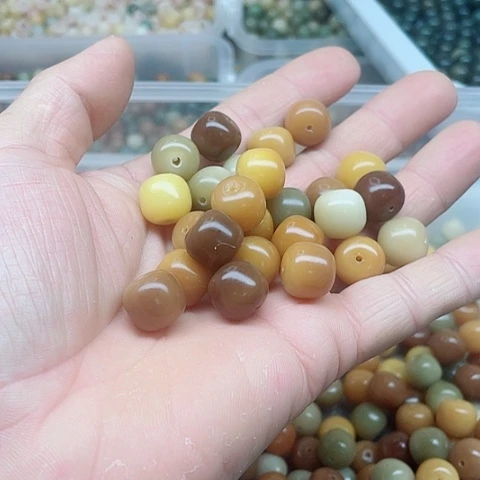 吊坠白玉菩提13.7精品多宝桶60颗