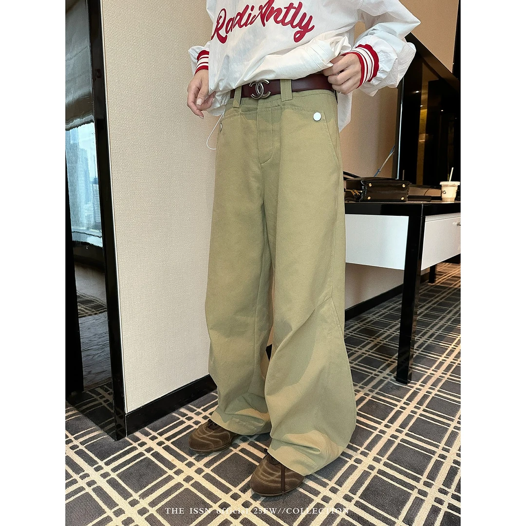 TEHISSN宁司 直筒拖地休闲裤女早秋百搭宽松裤子01142