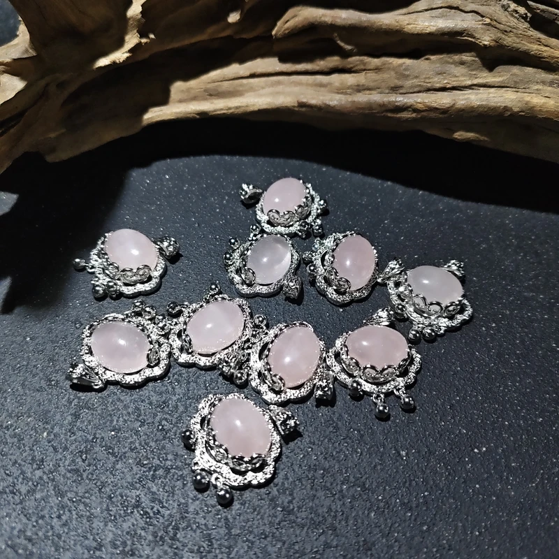 【黑胖珠宝】H1514 天然粉晶吊坠多样性发其一