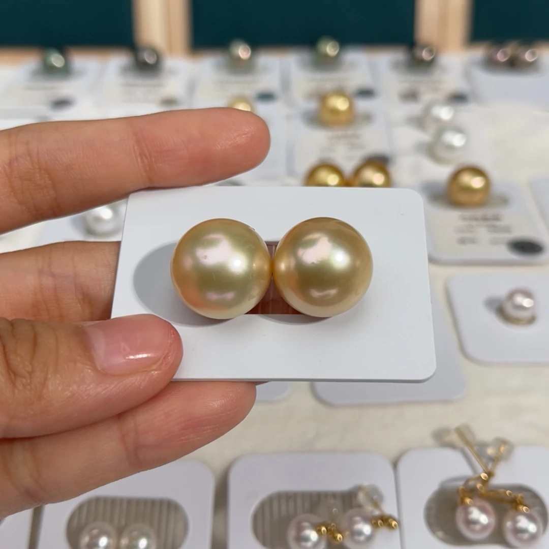 未镶嵌南洋金珠海水珍珠干枯玫瑰15-16mm