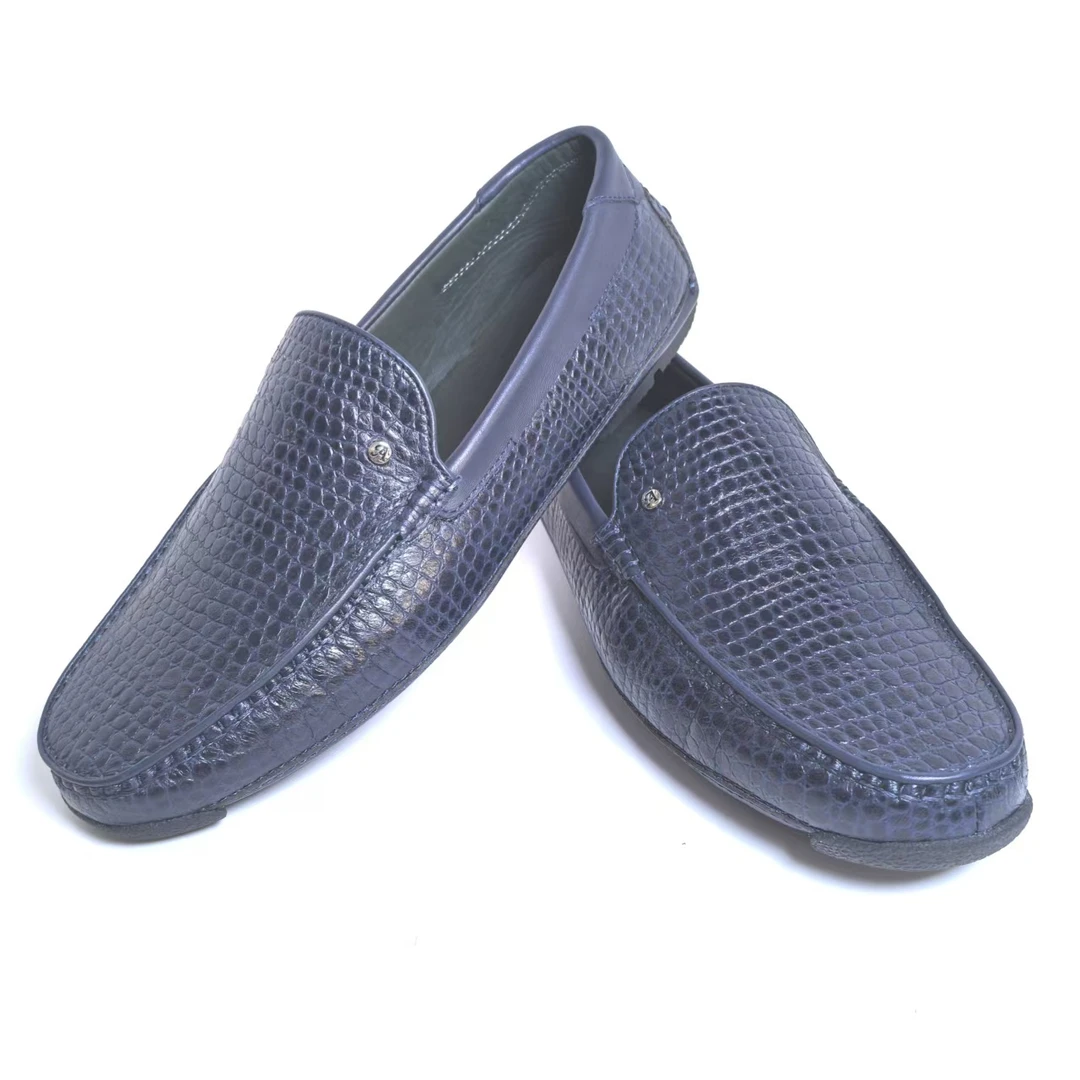 正装皮鞋爆款时尚新款百搭豆豆鞋 鳄鱼皮 开车鞋 轻便 舒适