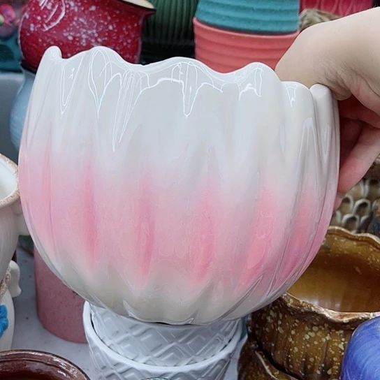 多肉绿植陶瓷花盆9.9包邮