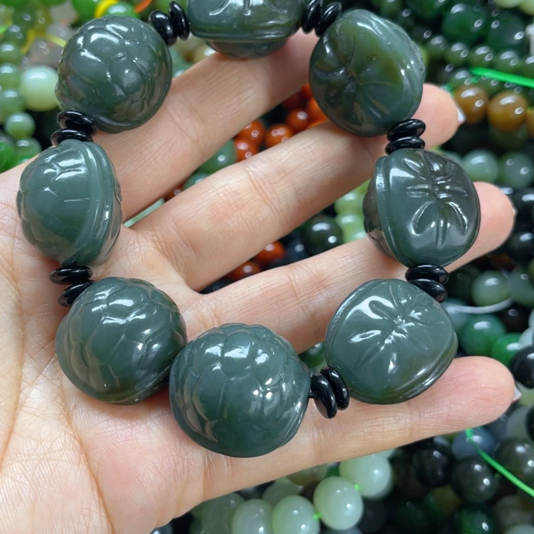 未镶嵌手链和田玉色****王