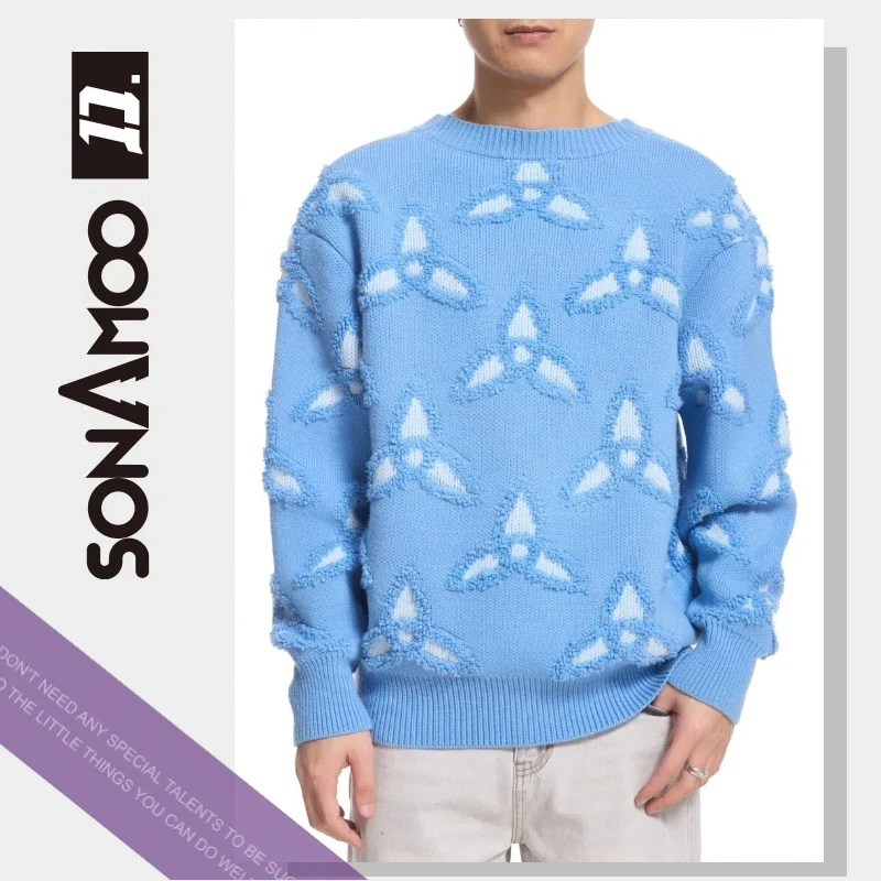 【毛毛专属】老花秋冬男女毛衣慵懒风时尚感休闲DY2009长袖圆领保暖