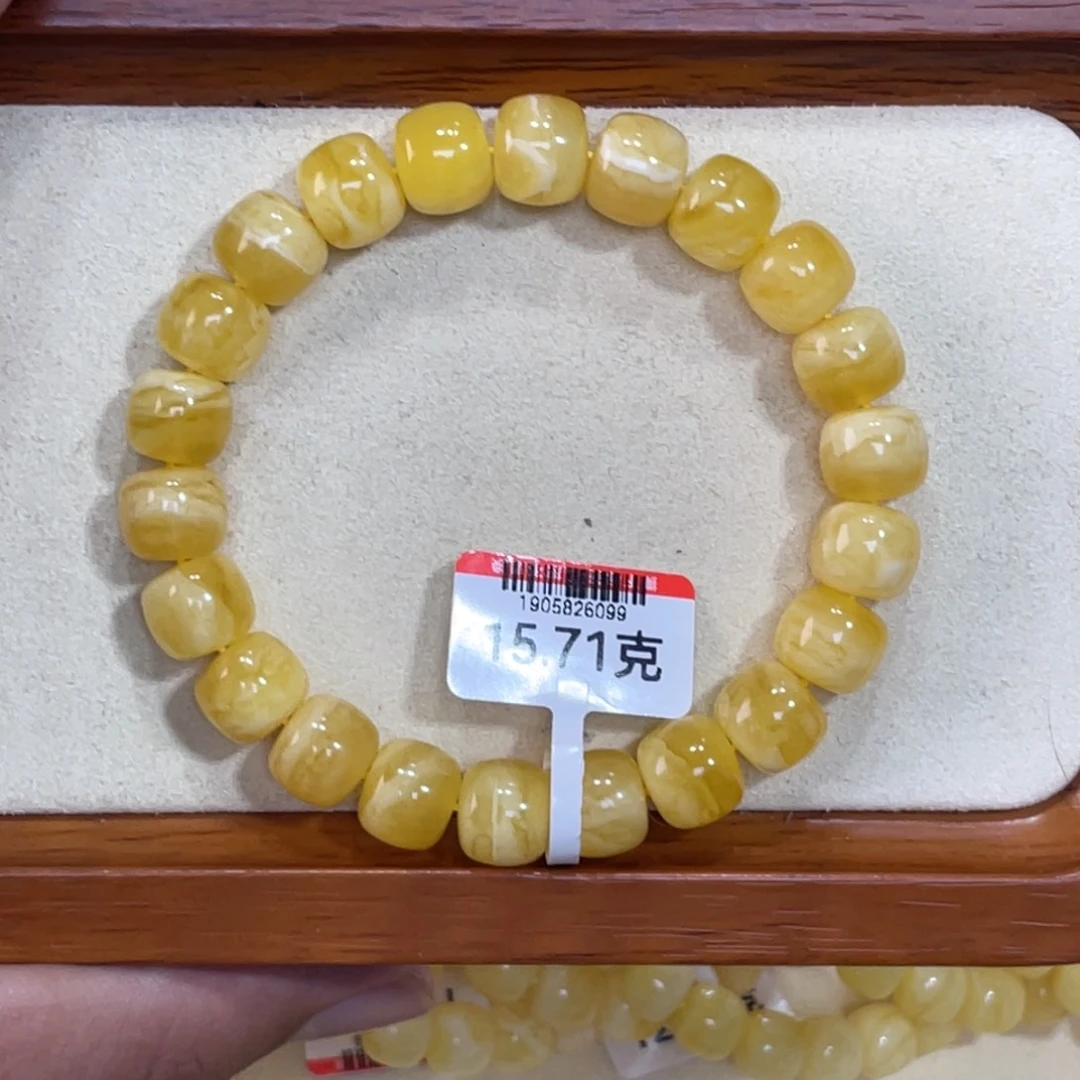 未镶嵌蜜蜡手链蜜蜡