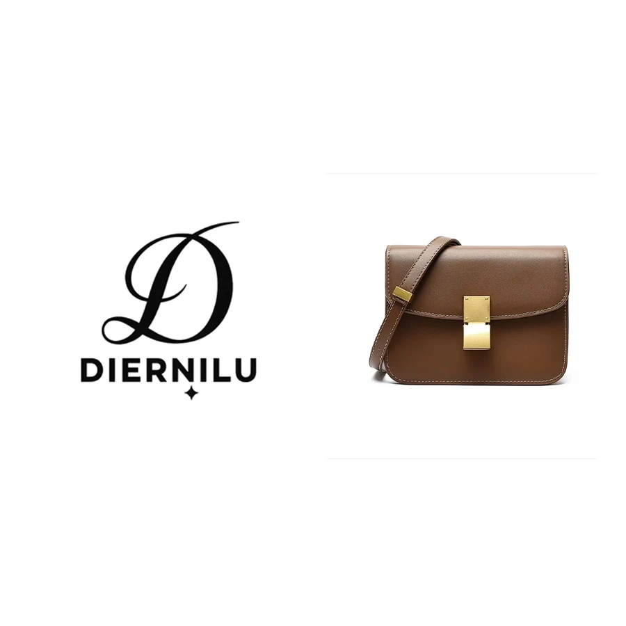 【晚晚真皮高】头层牛皮时尚百搭潮流豆腐包F0112咖啡