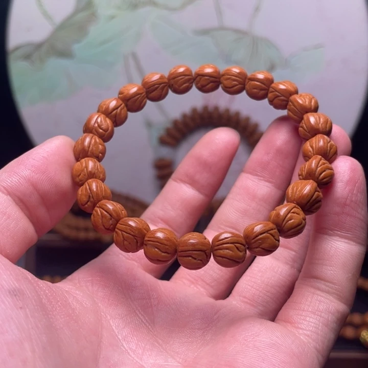 桃核手串10玉龙脊手串