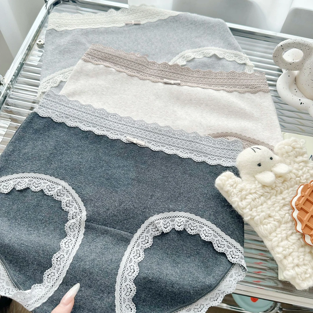 A类婴儿棉内裤女纯棉7A抑菌裆大码高弹加长裆蕾丝中腰女生三角裤