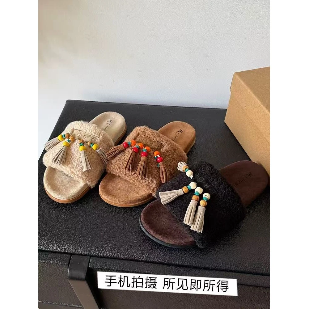 秋休闲款法式拖鞋女新款配裙子仙女风拖鞋518-3