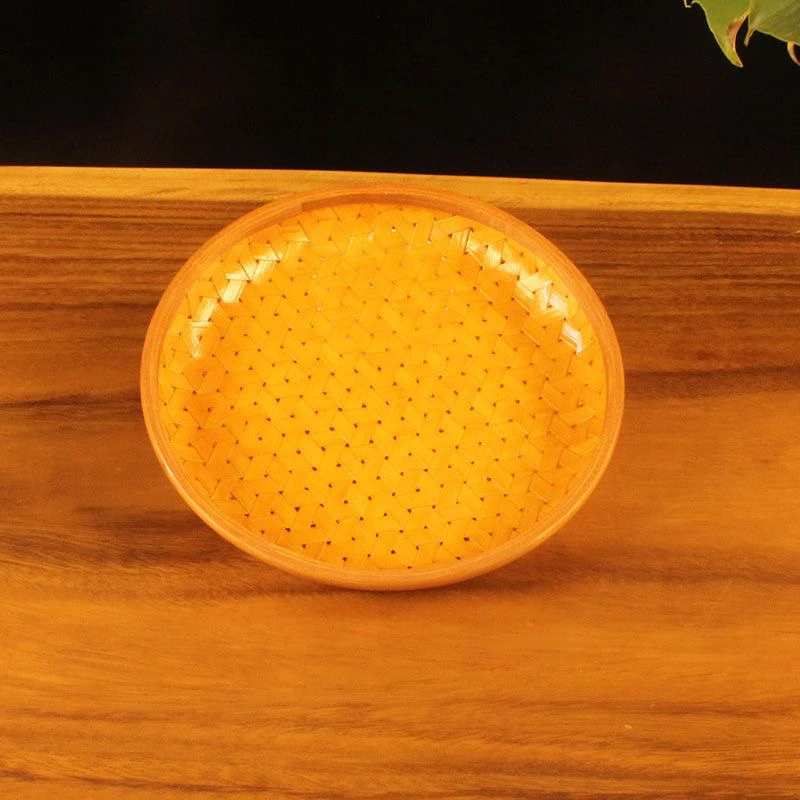 中式手工竹编果盘果篮客厅家用茶几茶具收纳篮坚果零食糖果收纳筐