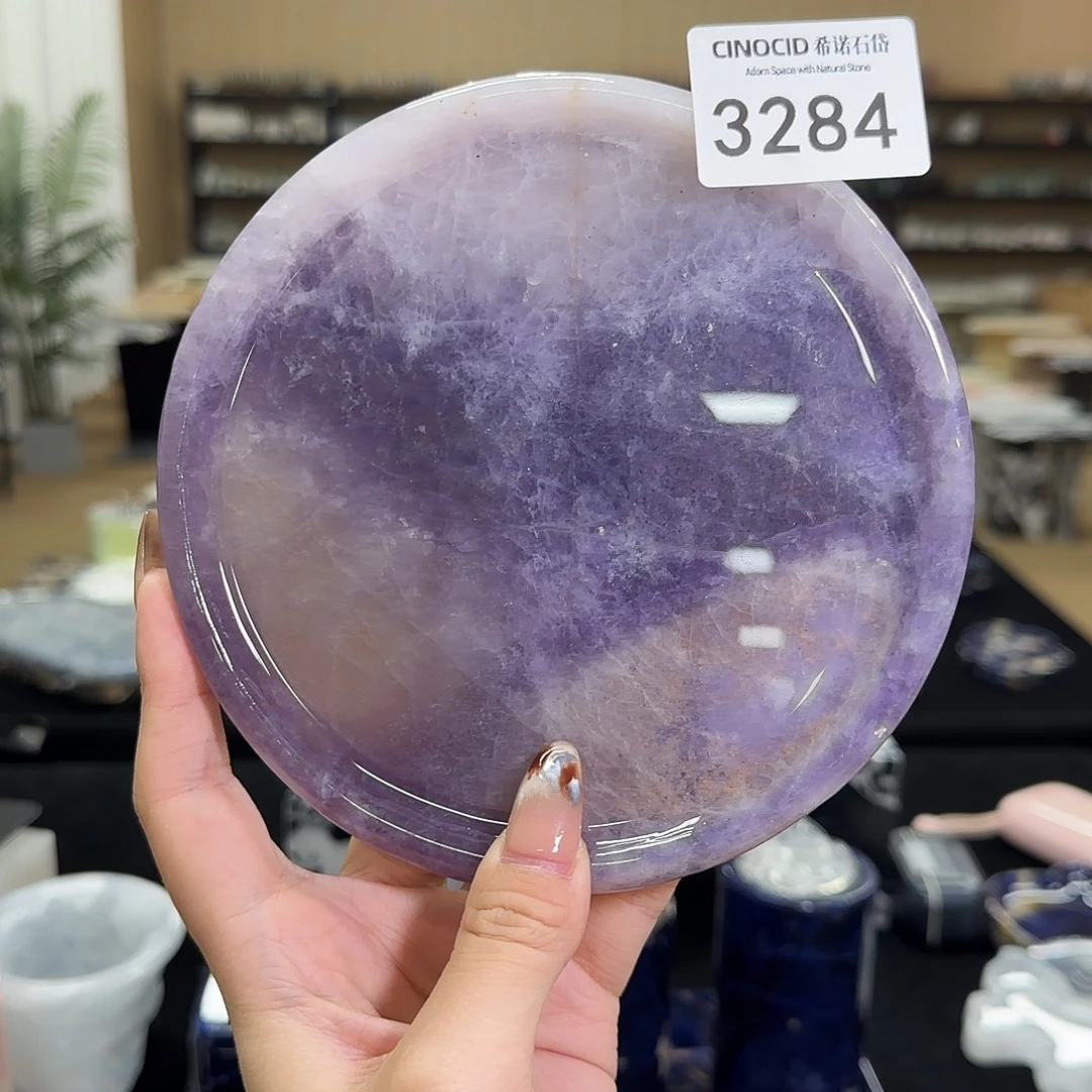 3284紫萤石15圆新品