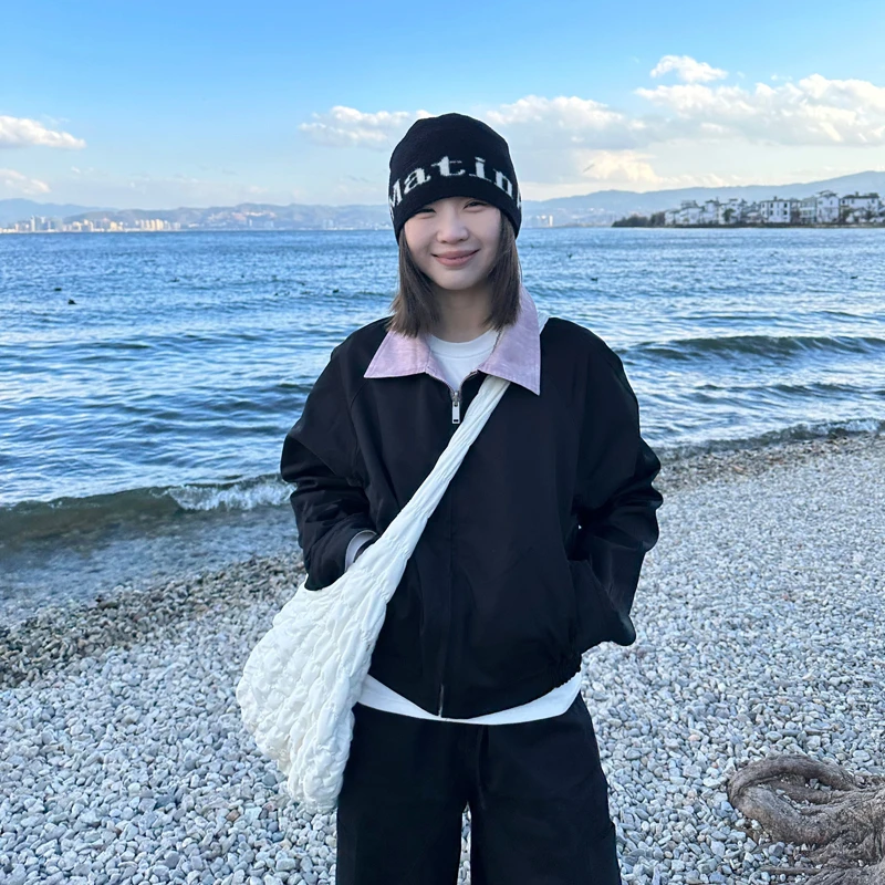 【No退No换】Our2【黑粉两面穿】春夏设计感小众两面穿外套【Q2317】