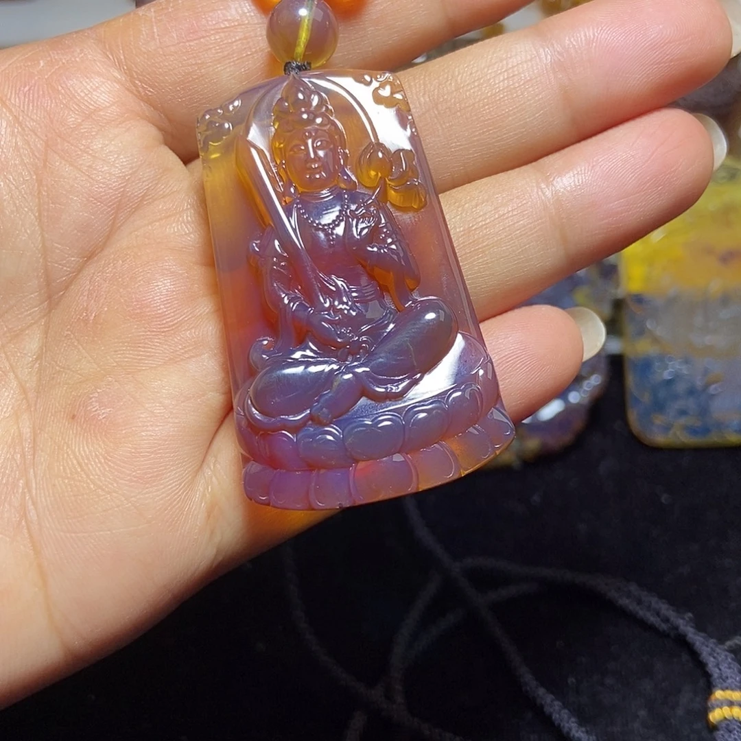 琥珀颈饰未镶嵌缅甸天然琥珀吊坠