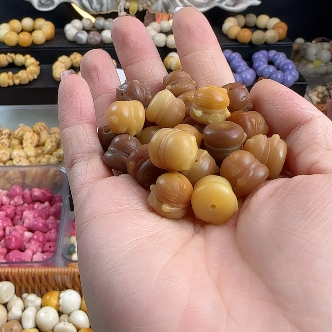 手串菩提根/象牙果卡12咖啡猫30颗
