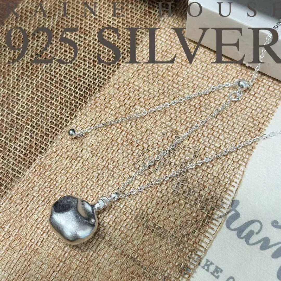 925银银制品 【球球酒壶】S925银韩版抽拉长链72cm