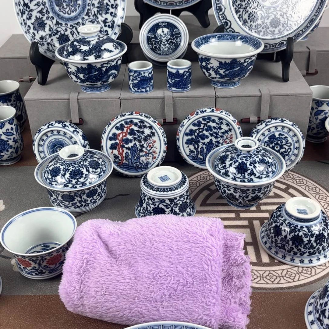 蓝***家龙壶承和盖碗，压手杯，感谢大哥