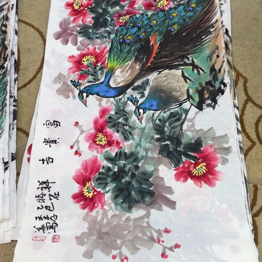 国画王孝华四尺花鸟艺