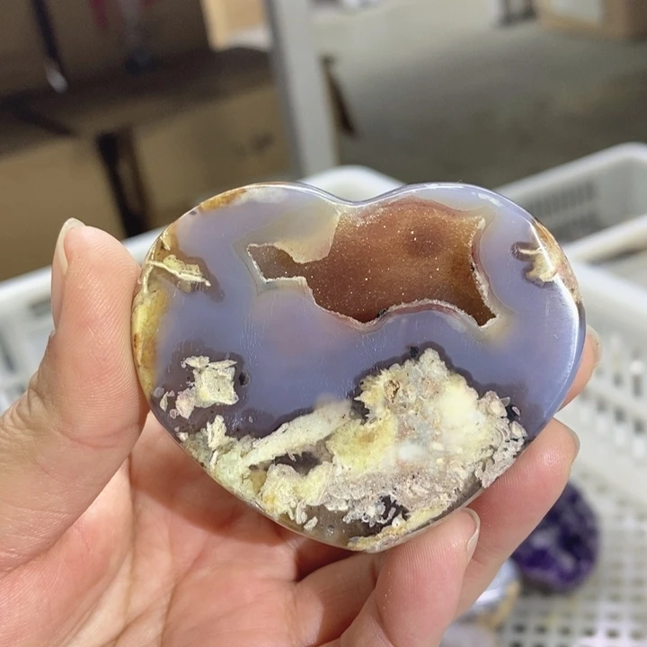 未镶嵌珠宝半成品水晶红软爱心