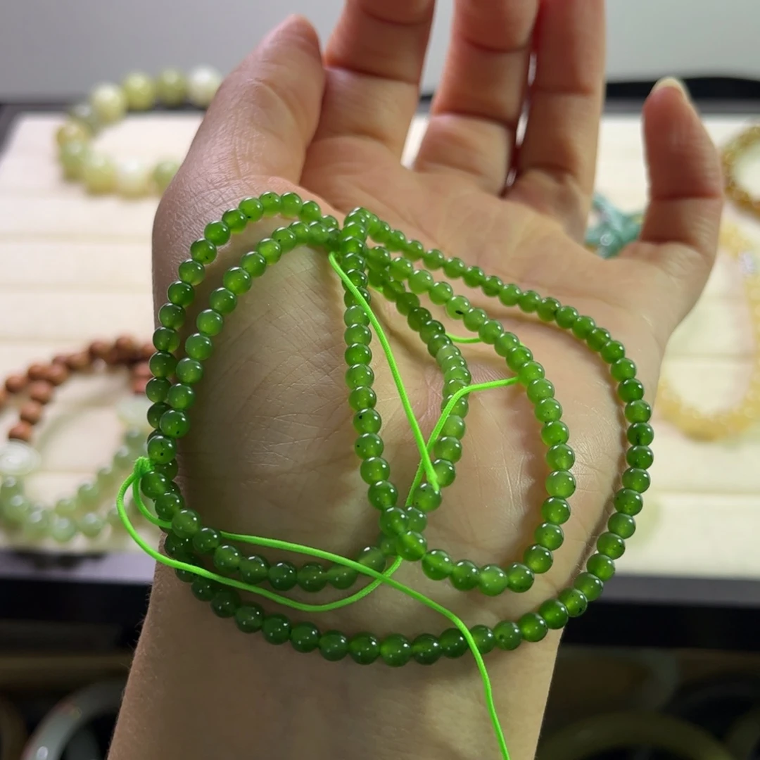 和田玉（碧玉）未镶嵌项链长链