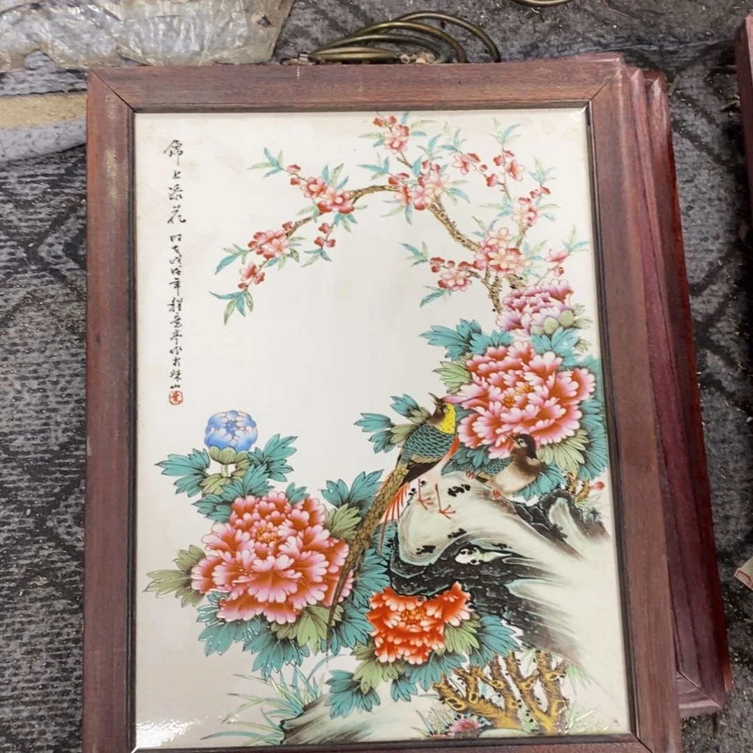 瓷片37*28*1景德镇瓷板画柴窑烧制