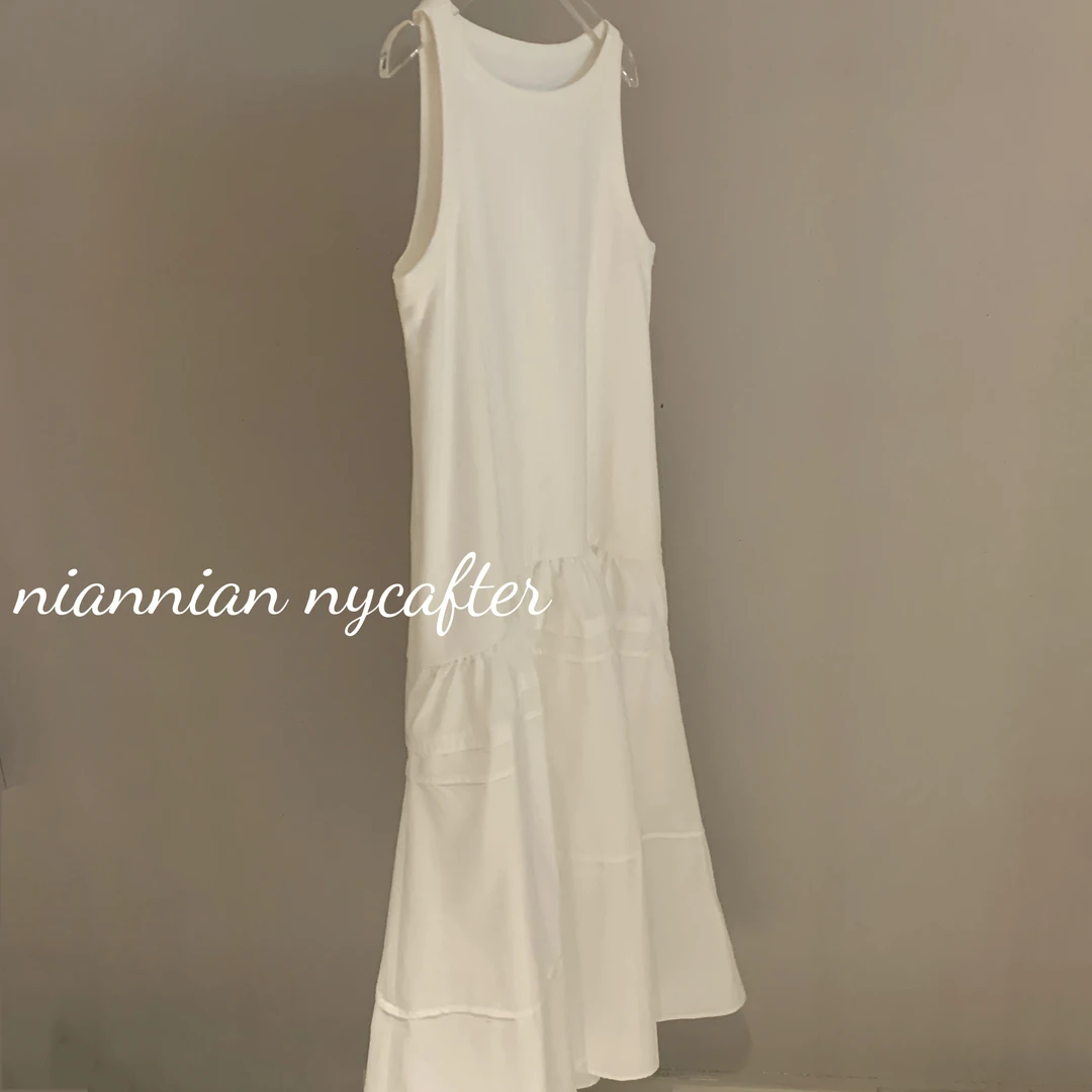 [春夏2025]A字连衣裙拼接设计感度假风连衣裙ll2046