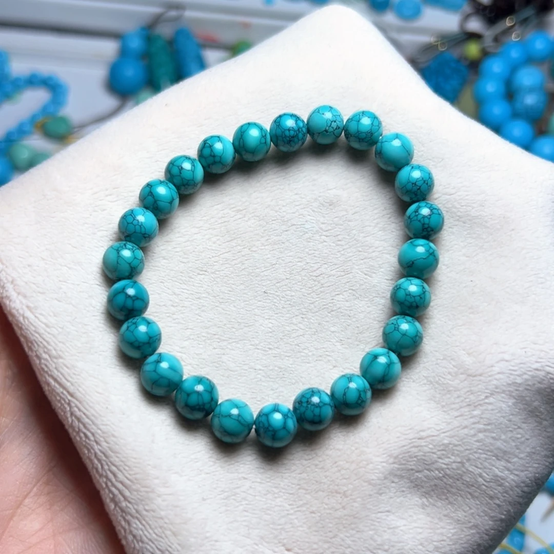 卡8+绿花珠子手串手链