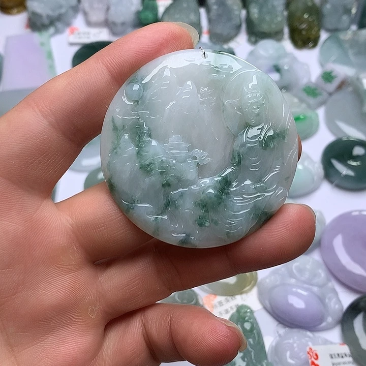 翡翠未镶嵌颈饰天然翡翠